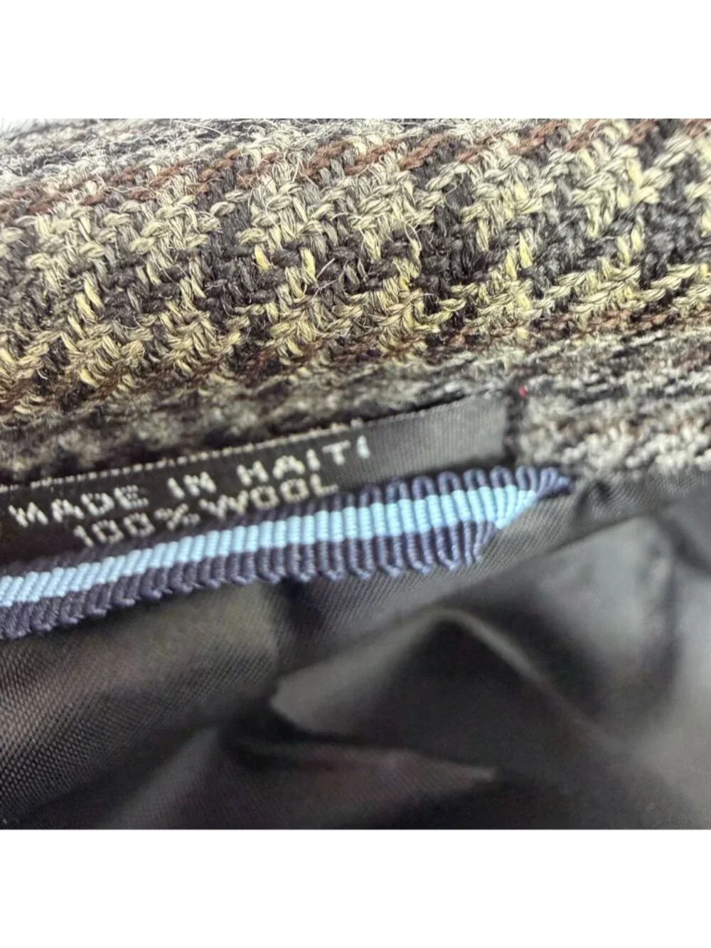 Tommy Hilfiger Blazer Sport Coat Jacket 46L Unstructured Elow Patch Houndstooth